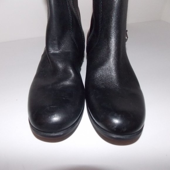 Nine West women's black leather boots size 5.5M - Picture 6 of 8